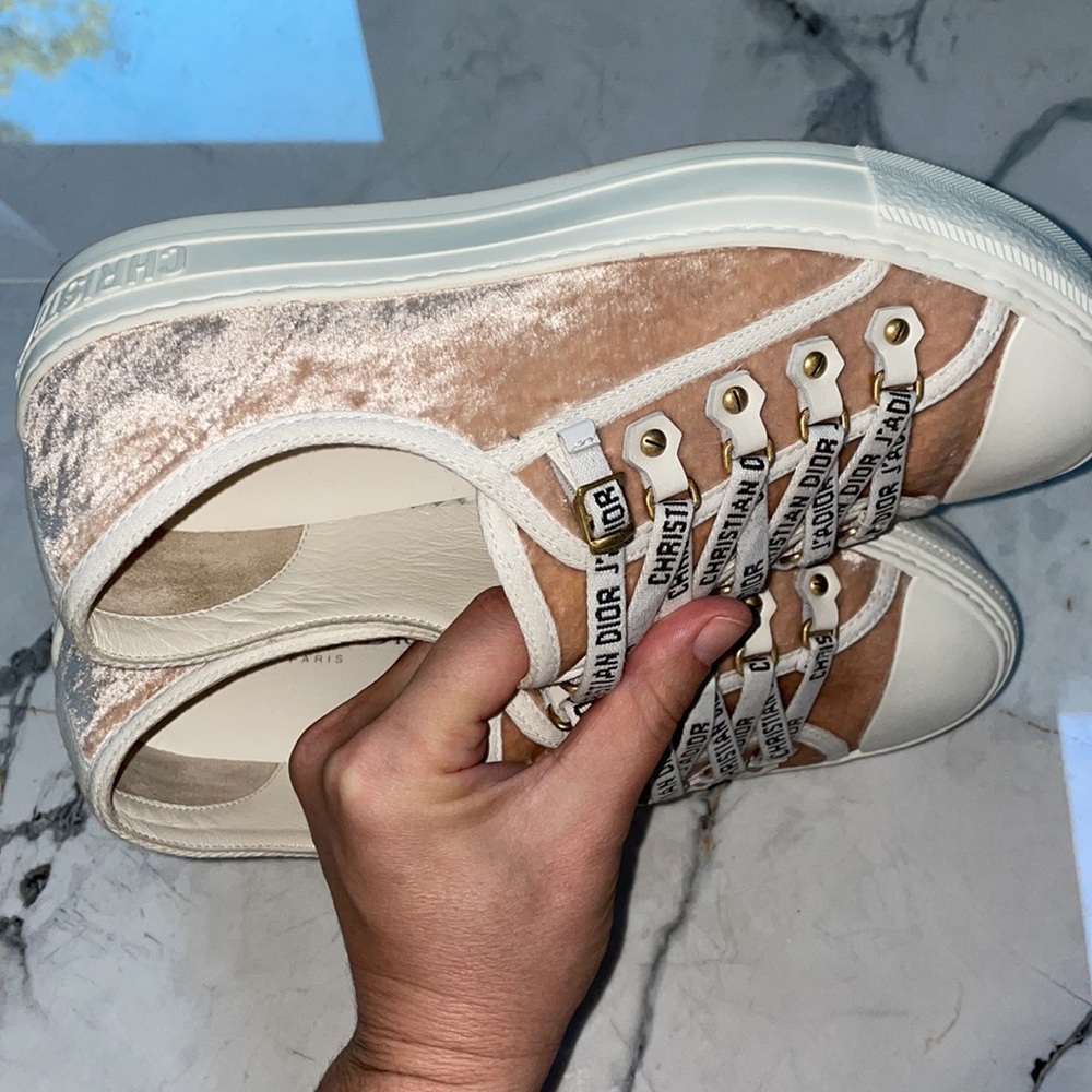 🌟Christian Dior Blush Velvet Trainers 🌟 - Picture 8 of 12